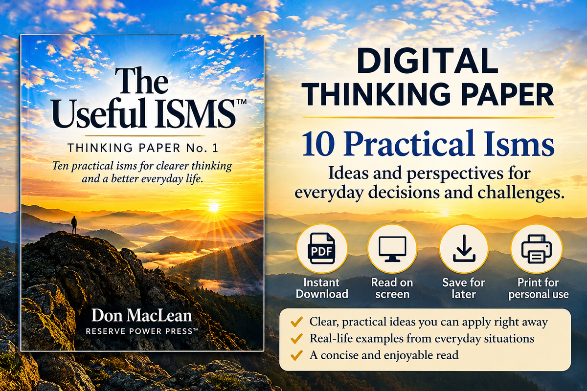 The Useful Isms  Thinking Paper No. 1