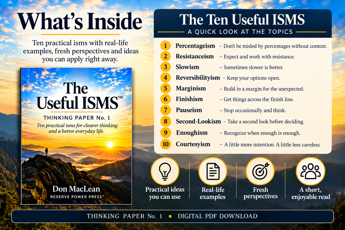 The Useful Isms  Thinking Paper No. 1
